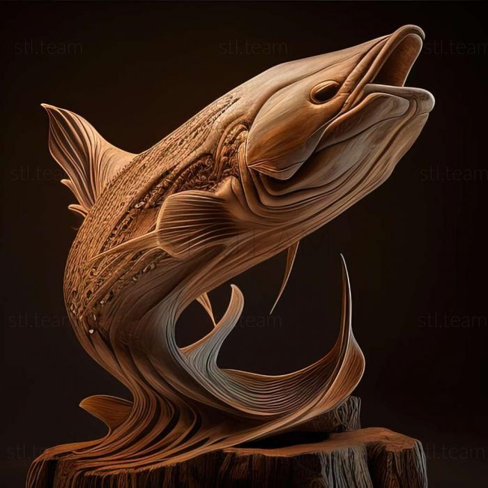 3D model Elegant catfish fish (STL)